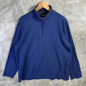 Chaps quarter zip sweatshirt Blue Mens XL